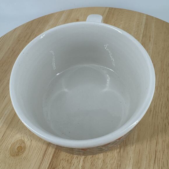 Soup Mugs with Handles 2 VTG Farm Fresh Stackable Houston Harvest Stackable - Picture 11 of 14